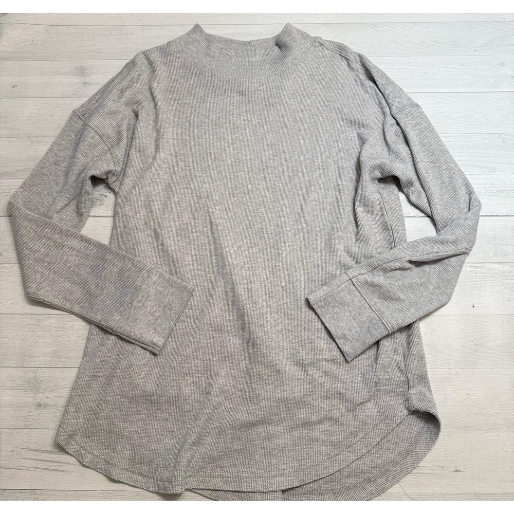 Thread & Supply that cozy life women's grey tunic sweater shirt large NEW
